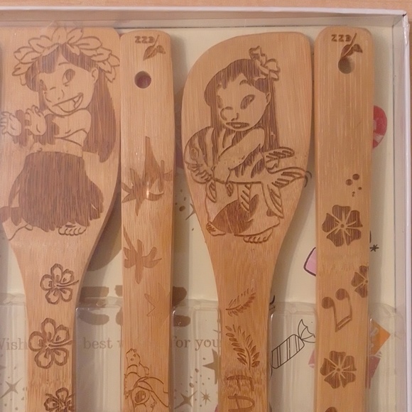 6 pcs Lilo & Stitch Wooden Bamboo Cooking Utensils Set - Picture 5 of 16
